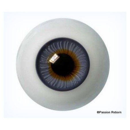 Yeux cristal Lauscha BLEU GRIS