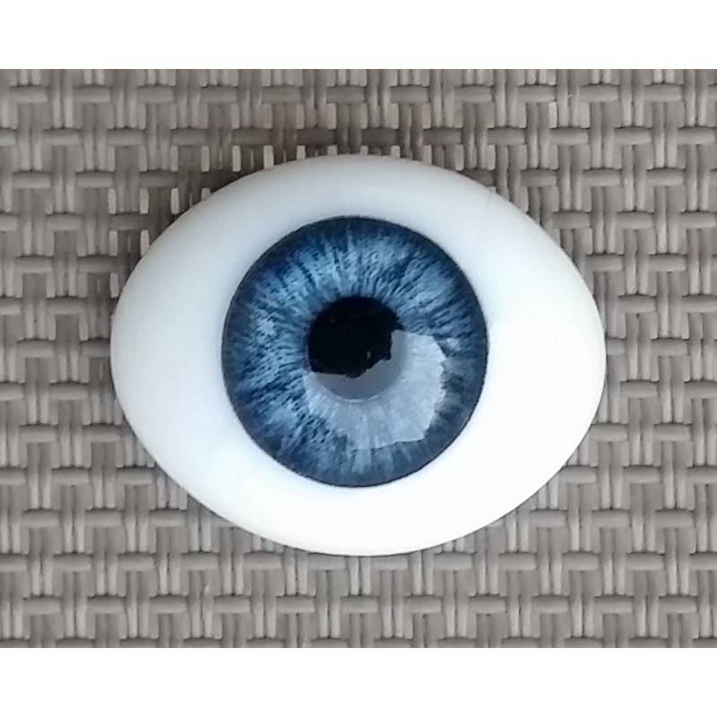 YEUX EN VERRE BLEU COBALT