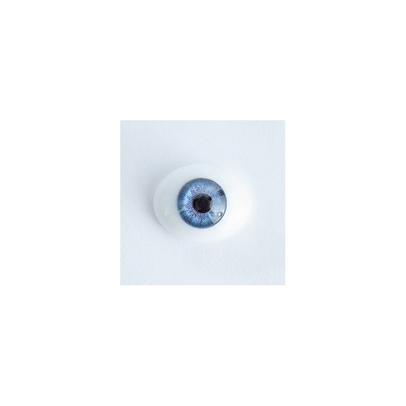 Yeux poupée ancienne Bleu azur 22mm azur Blue mouth blown eyes antique doll