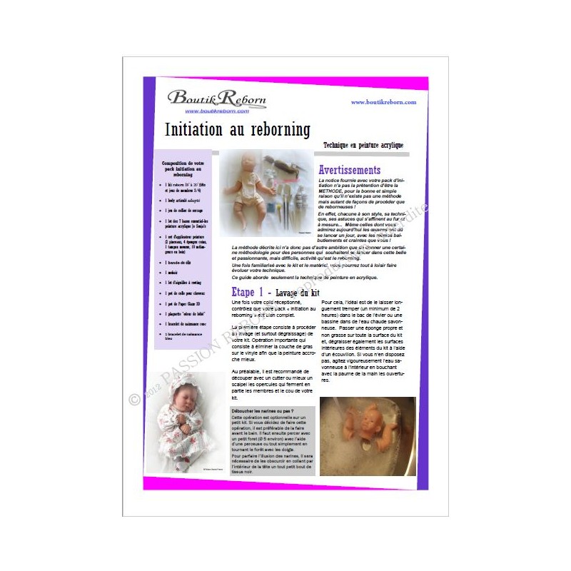 Guide illustré initiation au reborning
